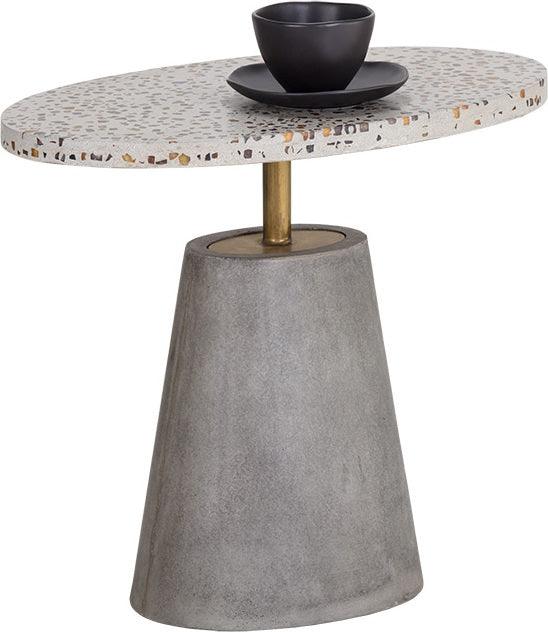 SUNPAN Side & End Tables - Carment End Table Gray Terrazo