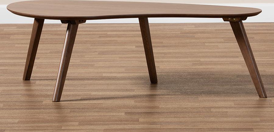 Wholesale Interiors Coffee Tables - Scarlette Mid-Century Modern Walnut Finished Coffee Table
