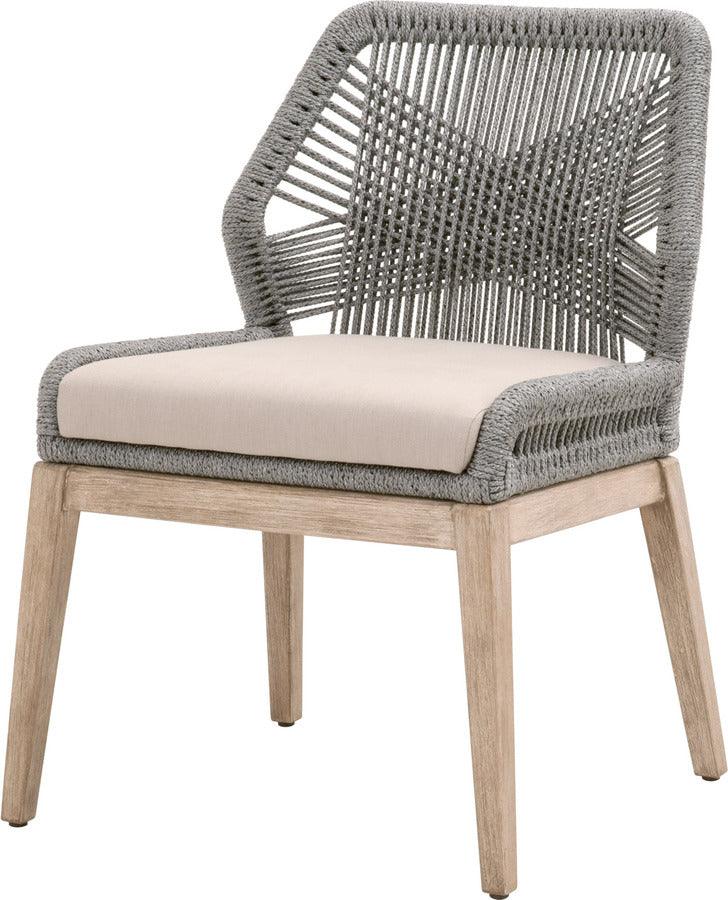 Essentials For Living Dining Chairs - Loom Dining Chair, Set of 2 Natural Gray Mahogany