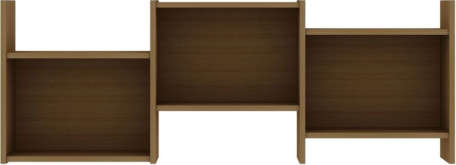 Manhattan Comfort Bookcases & Display Units - Hampton Zig-Zag Wall Décor Shelves in Maple Cream