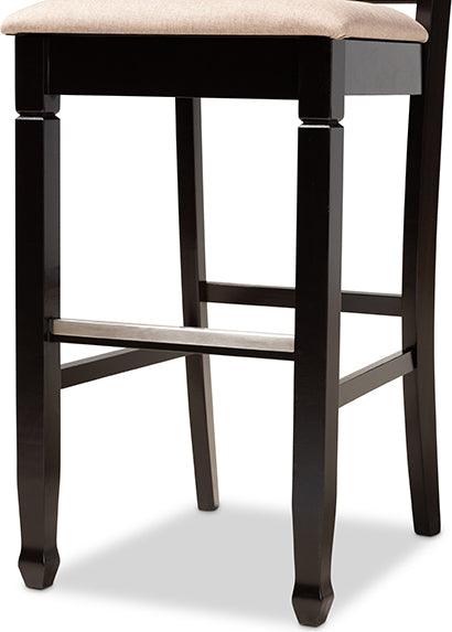Wholesale Interiors Barstools - Calista Bar Stool Sand & Espresso Brown (Set of 2)
