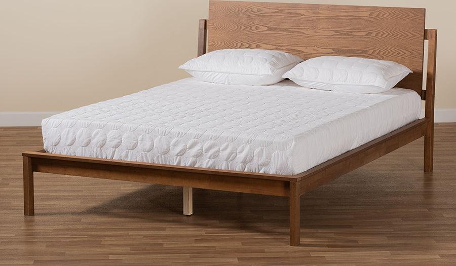 Wholesale Interiors Beds - Giuseppe Queen Bed Walnut Brown