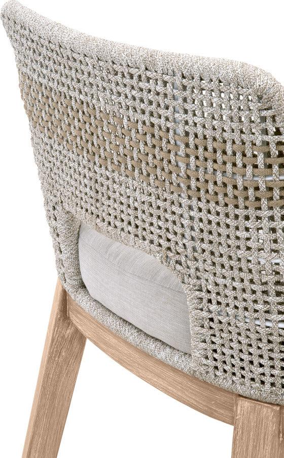 Essentials For Living Barstools - Tapestry Counter Stool Taupe & White Flat Rope, Taupe Stripe, Pumice, Natural Gray Mahogany