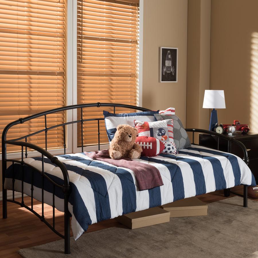 Wholesale Interiors Daybeds - Olsen Vintage Industrial Black Finished Metal Daybed