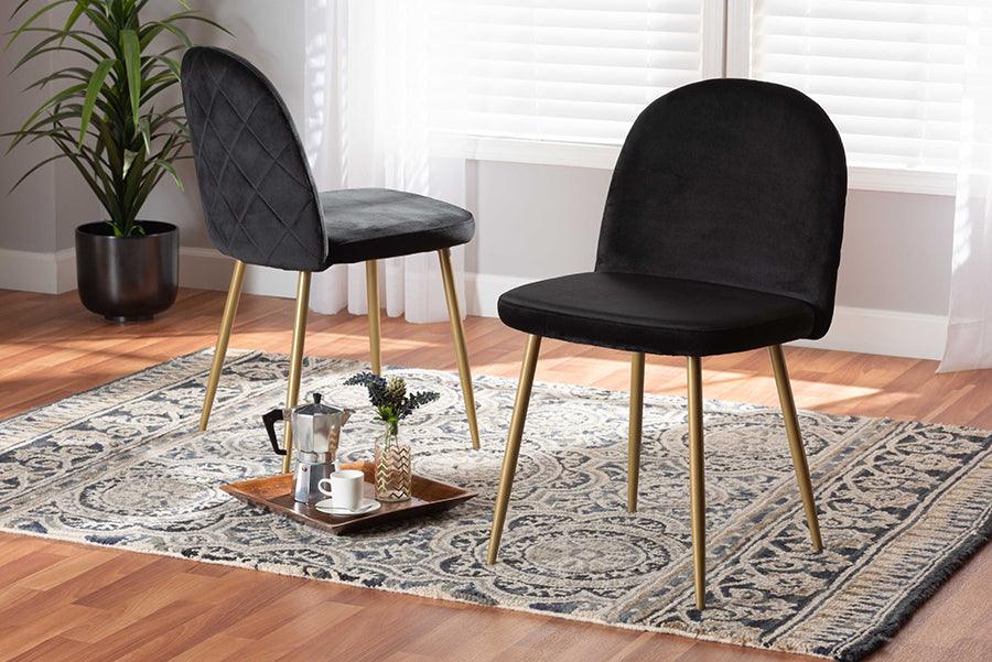 Wholesale Interiors Dining Chairs - FantineGold Finished Metal 2-Piece Dining Chair Set