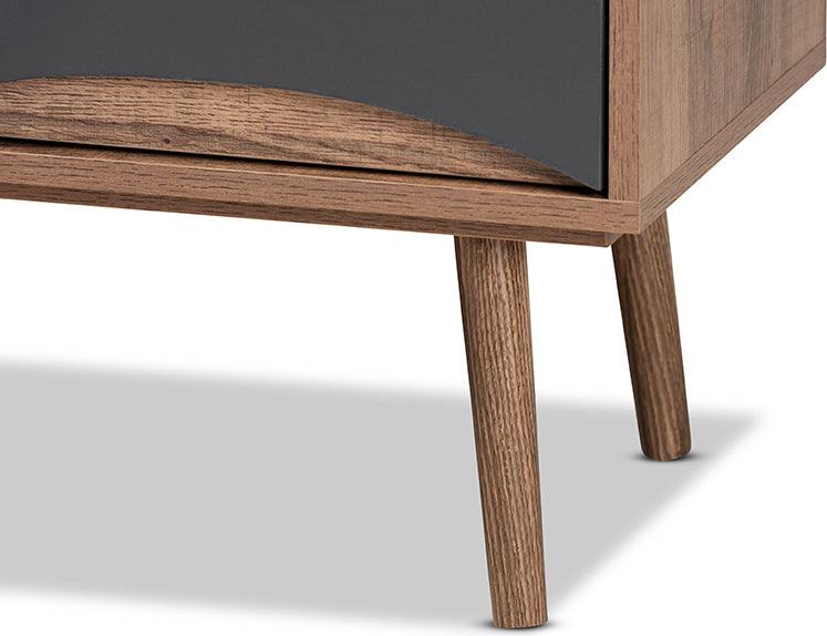 Wholesale Interiors TV & Media Units - Leane Modern and Contemporary Natural Brown and Multi-Colored Wood 3-Drawer TV Stand