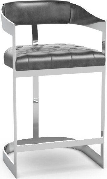 SUNPAN Barstools - Beaumont Counter Stool - Stainless Steel - Cantina Magnetite