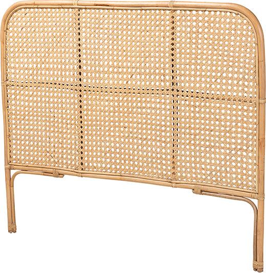 Wholesale Interiors Headboards - Linette Modern Bohemian Natural Rattan Queen Size Standalone Headboard