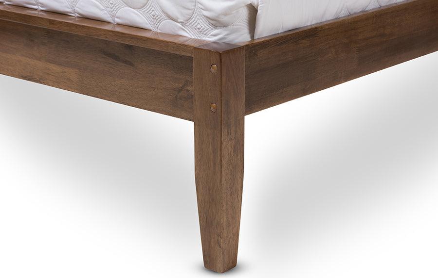 Wholesale Interiors Beds - Leyton King Bed Light Gray/Walnut Brown