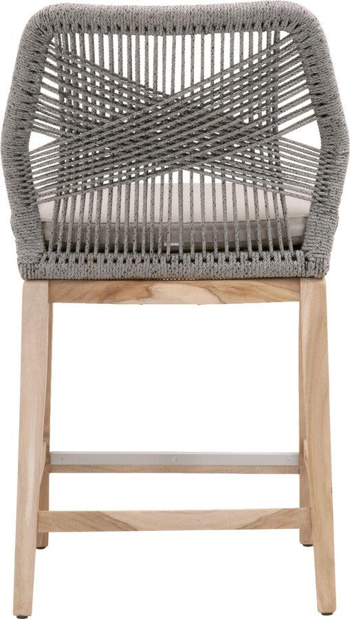 Essentials For Living Outdoor Barstools - Loom Outdoor Counter Stool Platinum