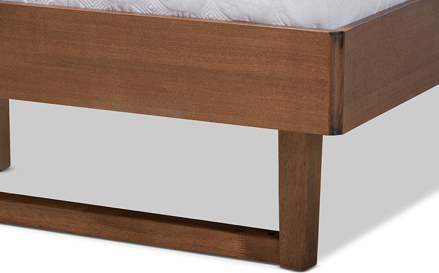 Wholesale Interiors Beds - Viviana Queen Bed Light Gray & Walnut