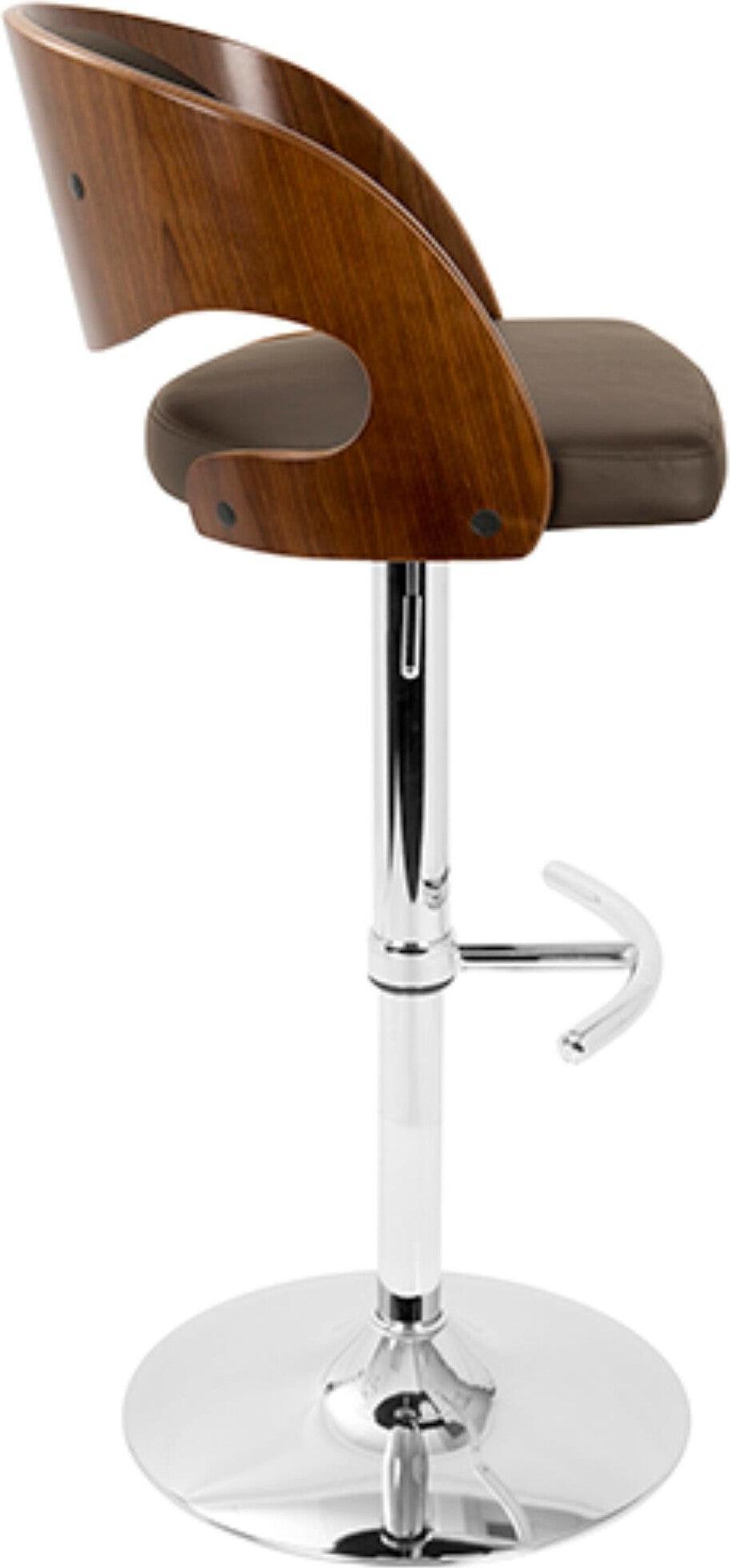 Lumisource Barstools - Pino Barstool Walnut & Brown