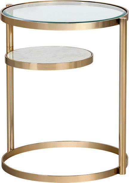 SUNPAN Side & End Tables - Helica Side Table - Antique Brass