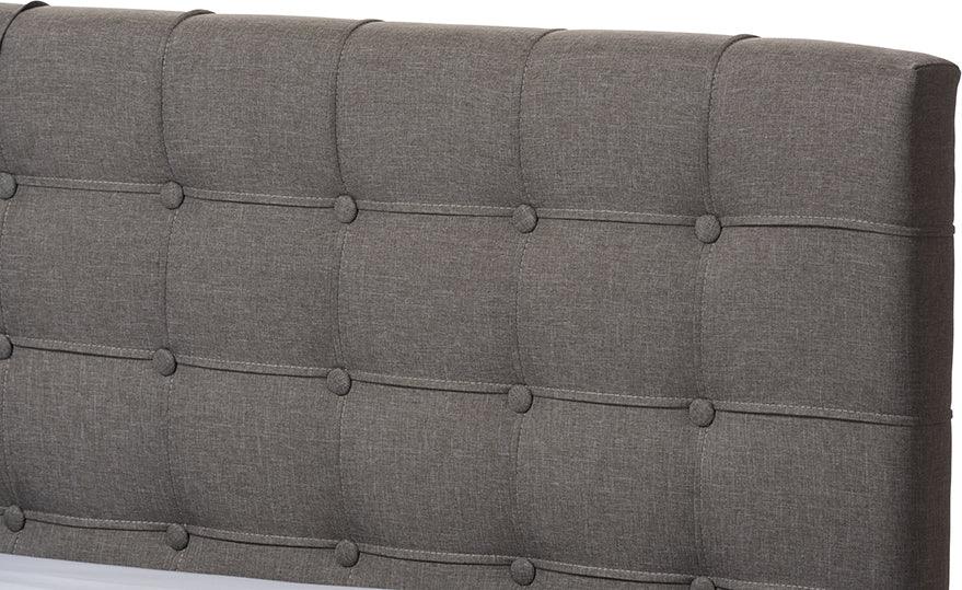 Wholesale Interiors Beds - Rene Queen Bed with Storage Gray