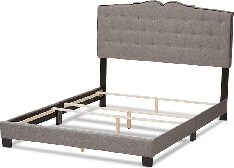 Wholesale Interiors Beds - Vivienne King Bed Light Gray