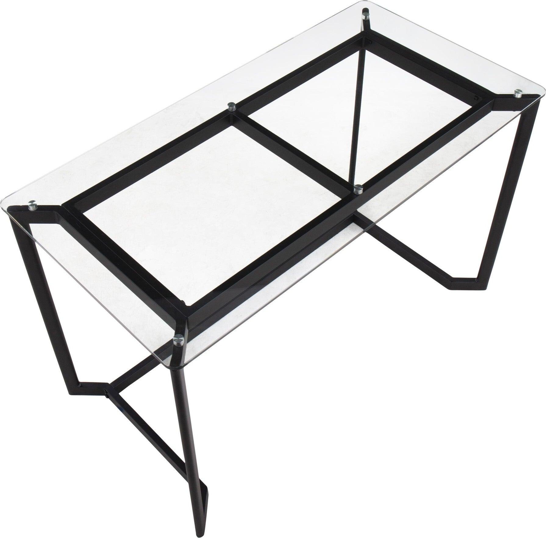 Lumisource Desks - Masters Office Desk Black & Clear