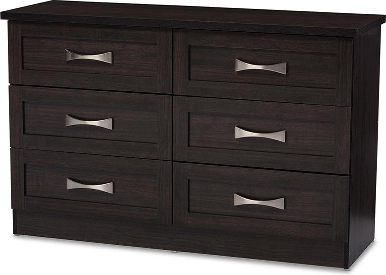 Wholesale Interiors Dressers - Colburn 6-Drawer Dresser Dark Brown