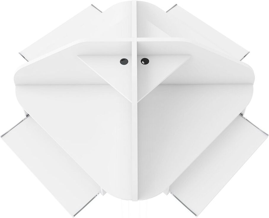Manhattan Comfort Desks - Bradley 4-Piece Round Sectional Cubicle Desk White