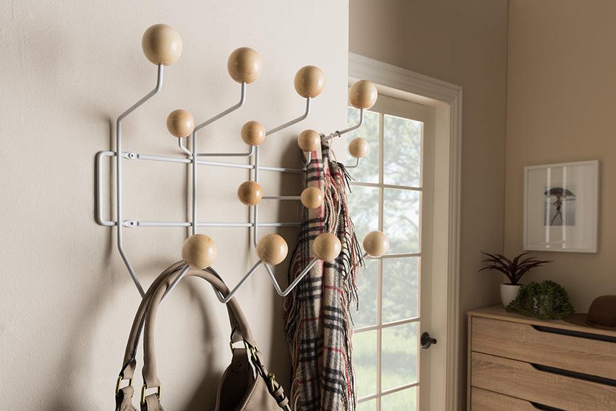 Wholesale Interiors Coat Hangers - Penny Mid-Century Modern Light Brown Coat Hanger