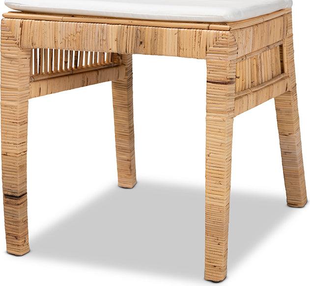 Wholesale Interiors Dining Chairs - Suci Modern Bohemian Natural Brown Rattan 2-Piece Dining Chair Set