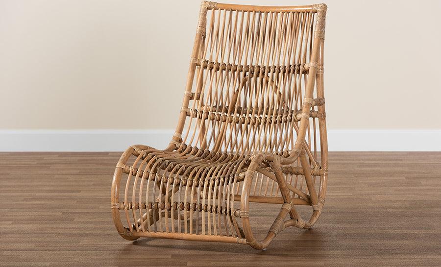 Wholesale Interiors Accent Chairs - Genera Modern Bohemian Natural Rattan Lounge Chair