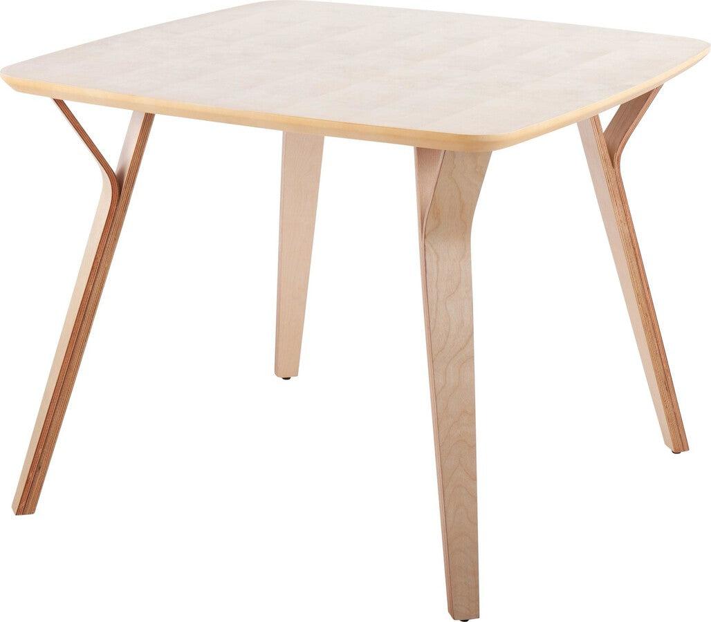 Lumisource Dining Tables - Folia Mid-Century Modern Dinette Table in Natural Wood