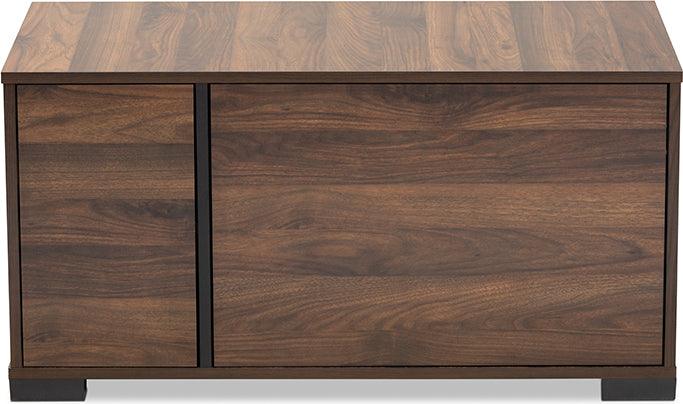 Wholesale Interiors Cat Litter Box - Connor Modern and Contemporary Walnut Brown Finished 2-Door Cat Litter Box Cover House