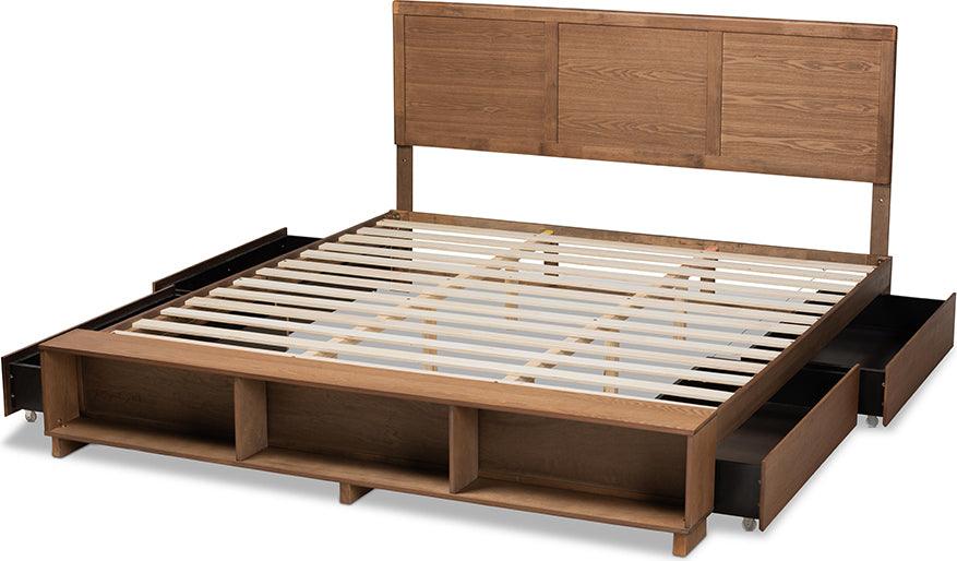 Wholesale Interiors Beds - Tamsin King Storage Bed Ash Walnut