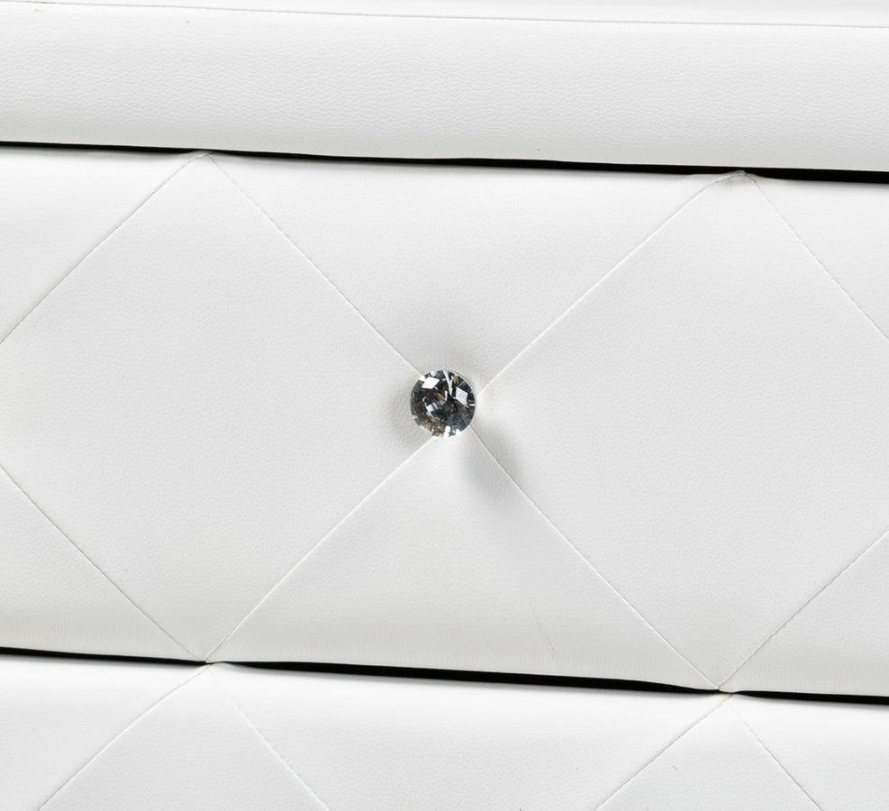 Wholesale Interiors Dressers - Luminescence White Faux Leather Upholstered Dresser