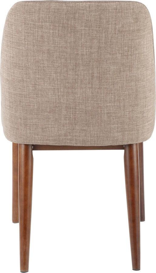 Lumisource Dining Chairs - Tintori Contemporary Dining Chair in Brown Fabric - Set of 2