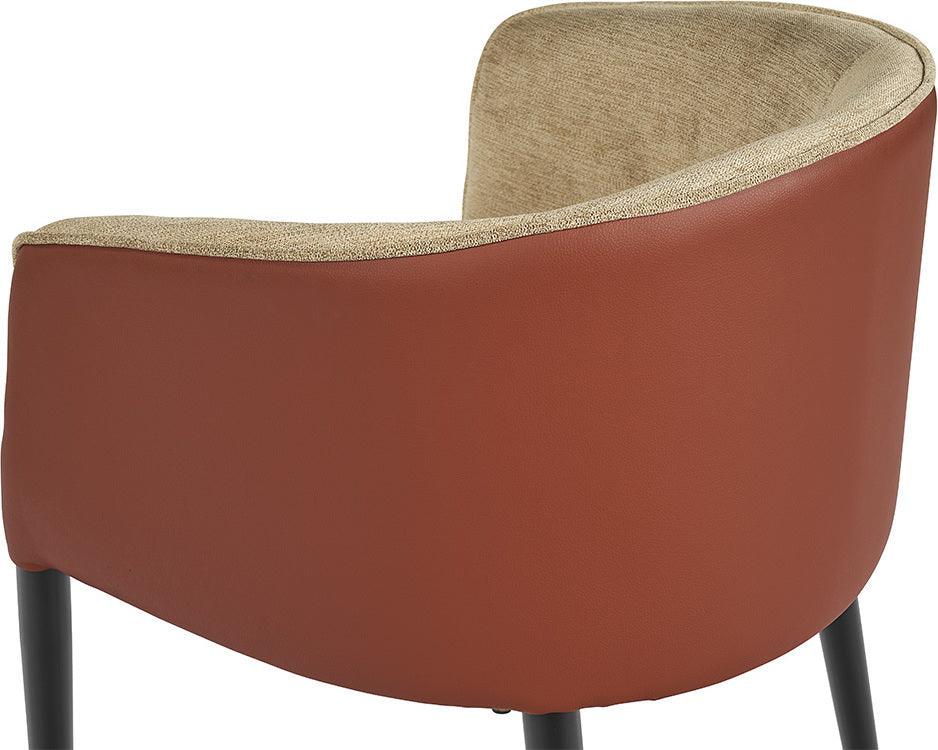 SUNPAN Dining Chairs - Asher Dining Armchair - Polo Club Toast / Dillon Chili