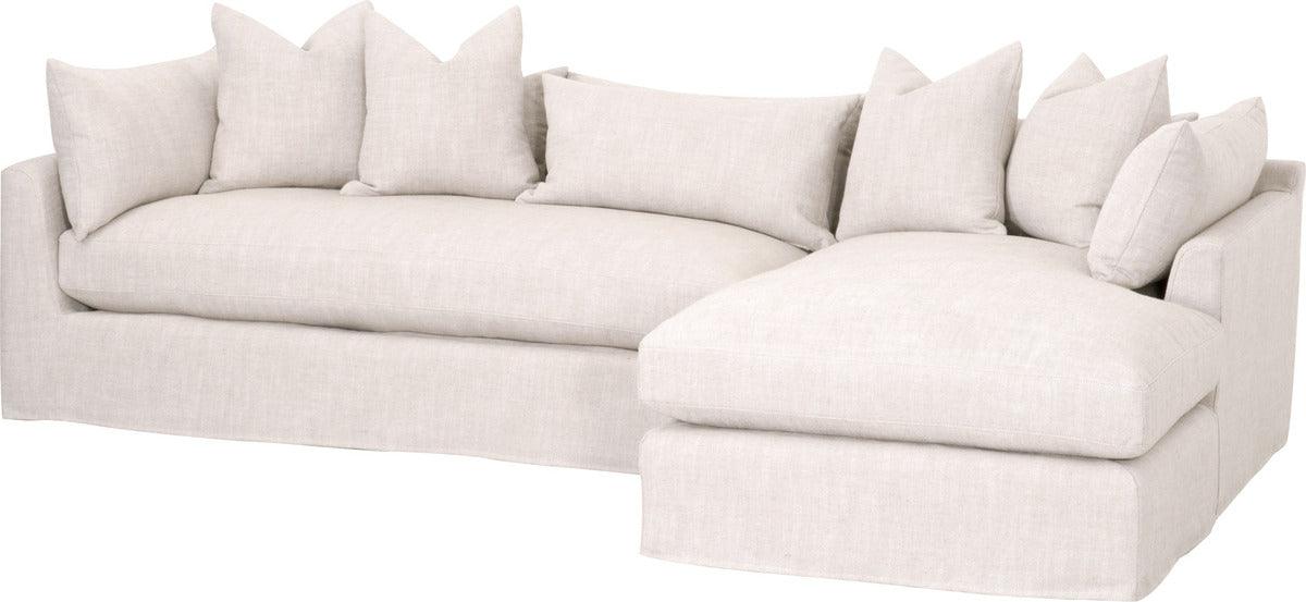 Essentials For Living Sectional Sofas - Haven 110" Lounge Slipcover RF Sectional Espresso Birch