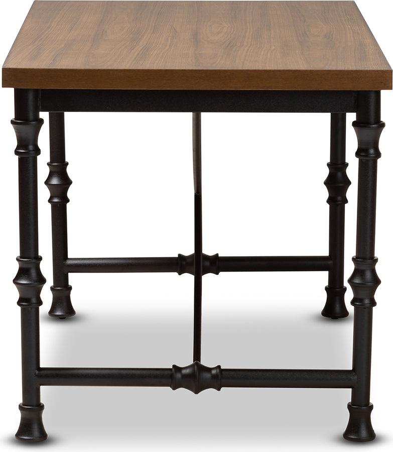 Wholesale Interiors Desks - Verdin Vintage Rustic Industrial Style Wood and Dark Bronze-finished Criss Cross Desk
