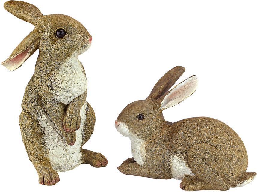 Design Toscano Garden Lovers Gifts - S/ Bahsful And Hopper Bunny Statues