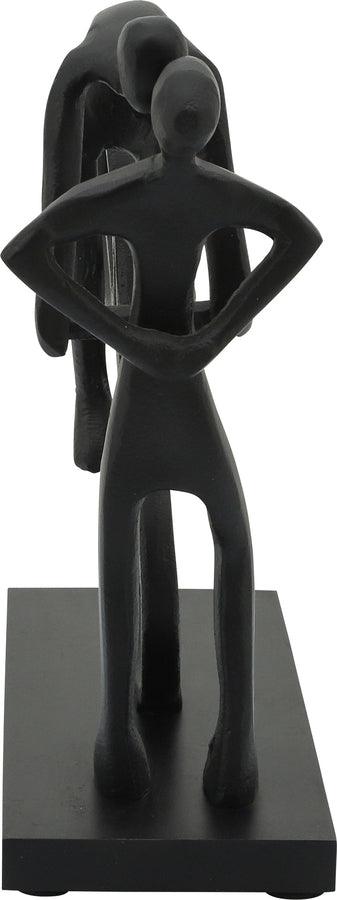 Sagebrook Home Decorative Objects - Metal 10"H Cyclist Kissing, Black