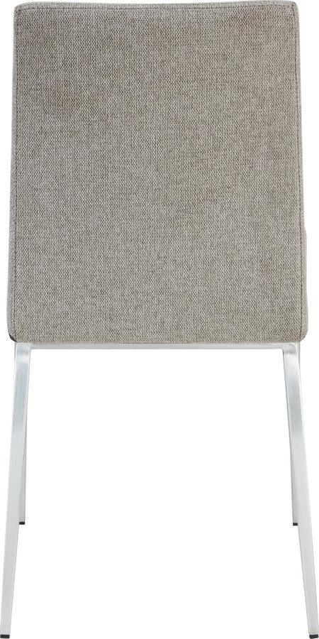 Euro Style Dining Chairs - Rasmus Side Chair with Dark Gray & Light Brown Fabric -Set of 2