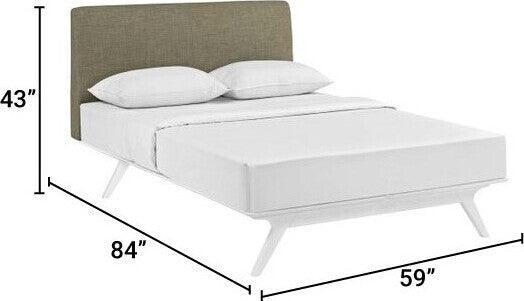 Modway Beds - Tracy Queen Bed White And Latte