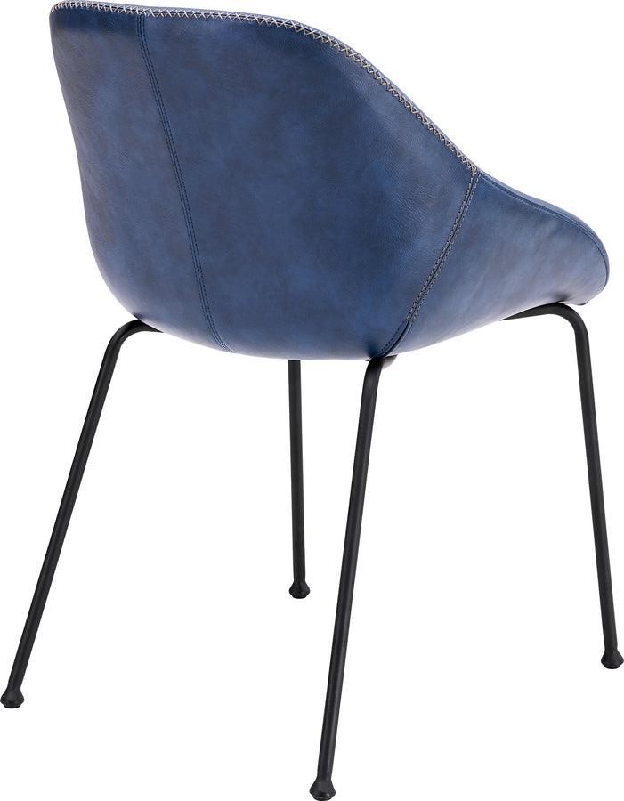Euro Style Dining Chairs - Corinna Side Chair in Vintage Dark Blue - Set of 2