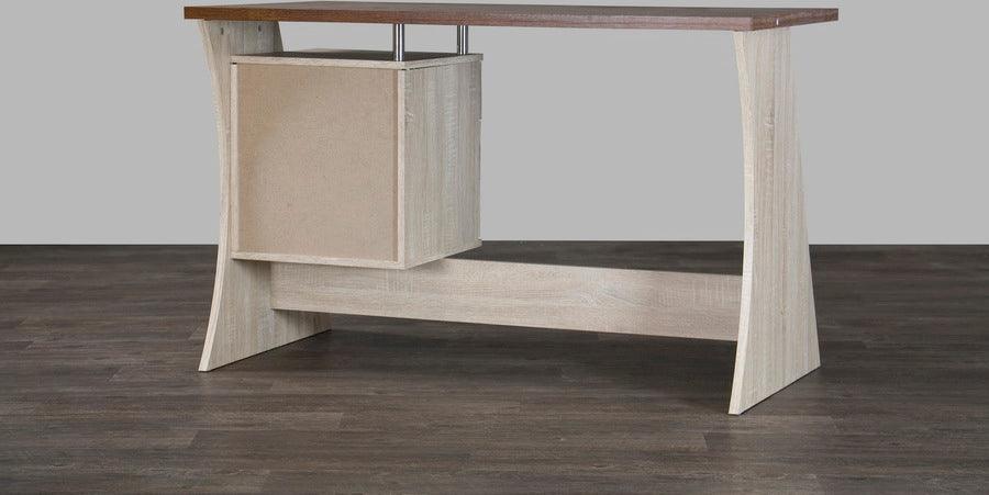 Wholesale Interiors Desks - Parallax Writing Desk Natural & Dark Brown