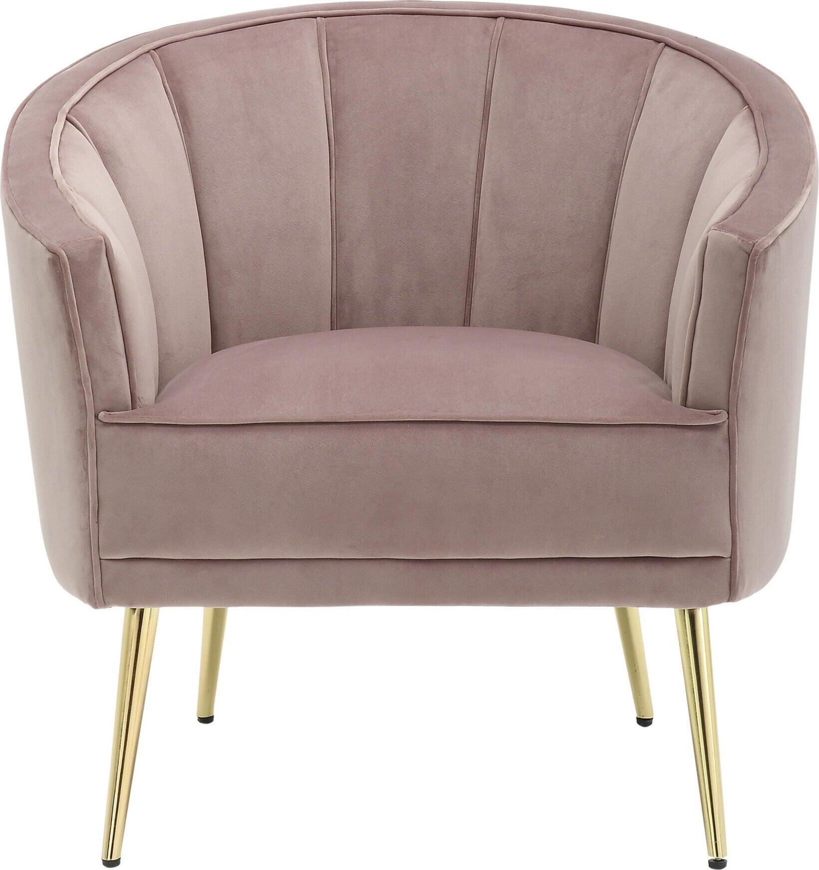 Lumisource Accent Chairs - Tania Accent Chair Gold & Blush