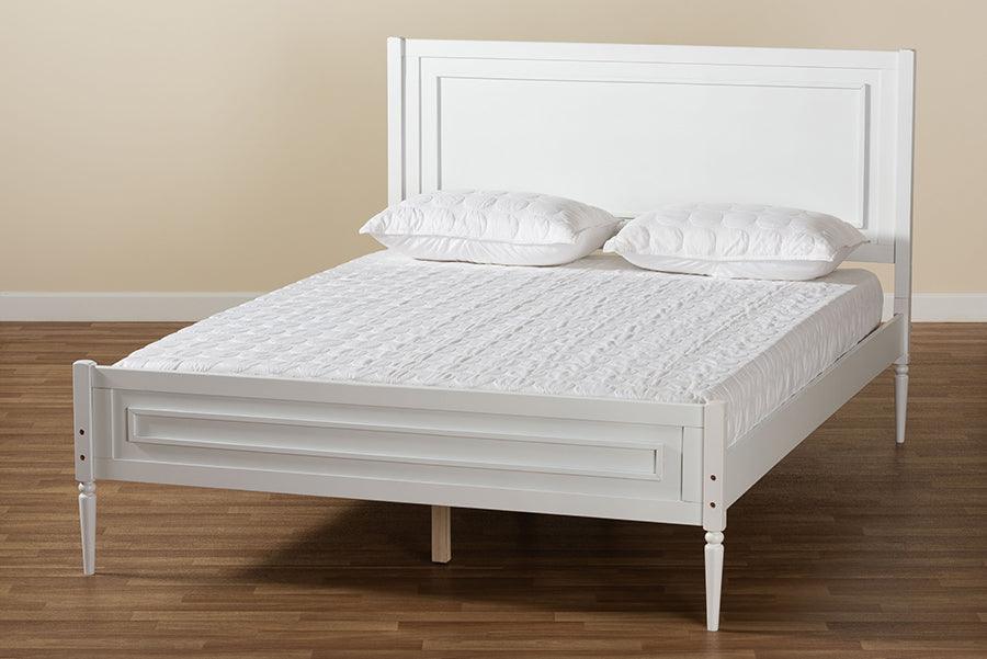Wholesale Interiors Beds - Daniella Modern and Contemporary White Finished Wood Full Size Platform Bed