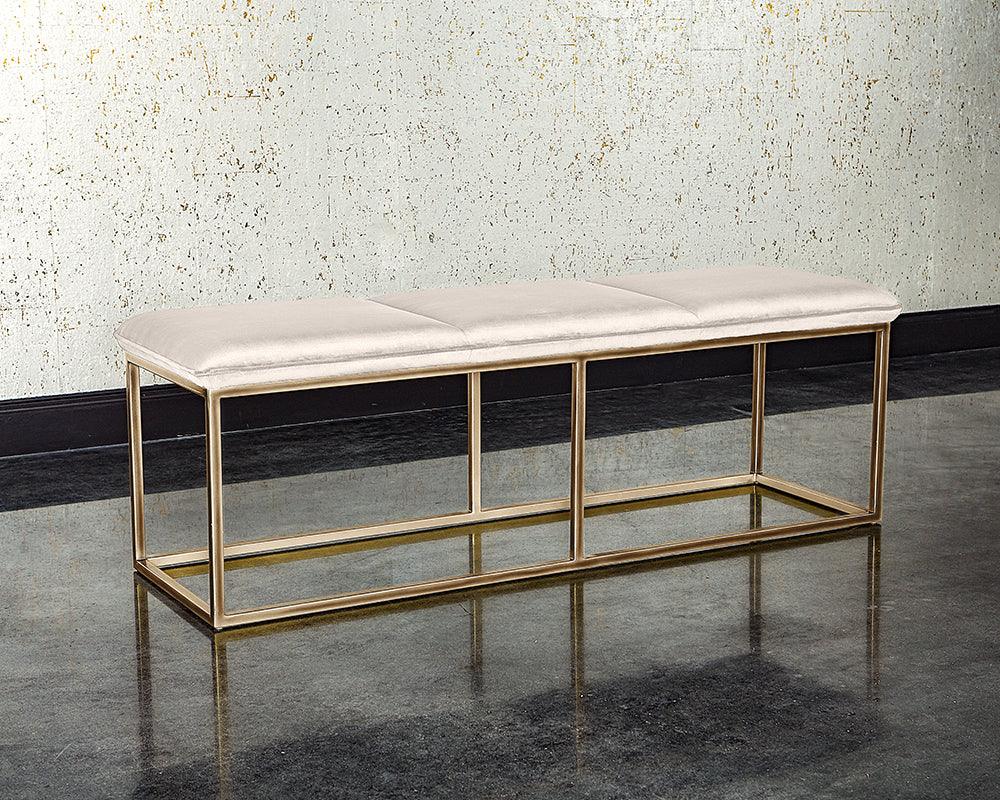 SUNPAN Benches - Alley Bench - Burnished Brass - Piccolo Prosecco