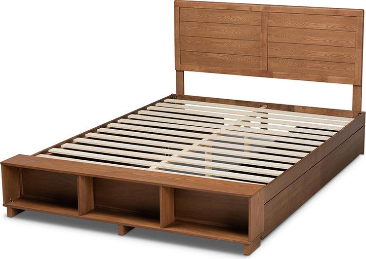 Wholesale Interiors Beds - Alba Full Storage Bed Ash Walnut