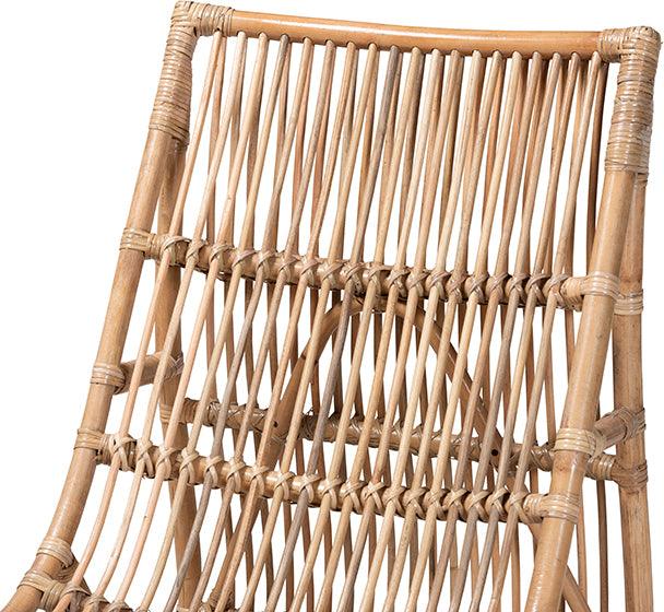 Wholesale Interiors Accent Chairs - Genera Modern Bohemian Natural Rattan Lounge Chair