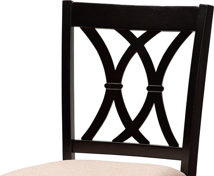 Wholesale Interiors Barstools - Calista Bar Stool Sand & Espresso Brown (Set of 2)