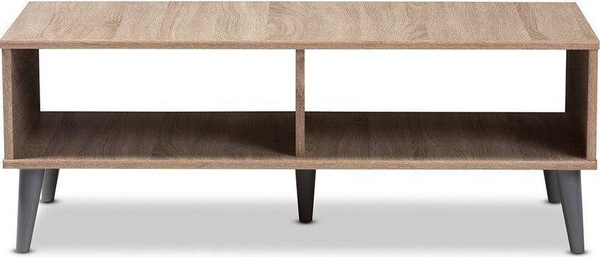 Wholesale Interiors Coffee Tables - Pierre Coffee Table Light Gray & Oak Brown