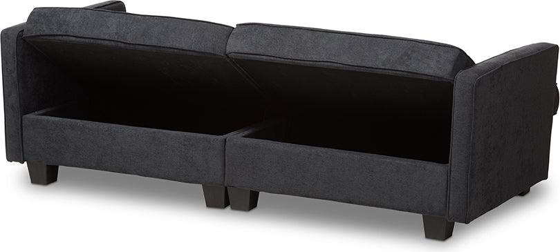 Wholesale Interiors Sleepers & Futons - Felicity Modern And Contemporary Dark Gray Fabric Upholstered Sleeper Sofa