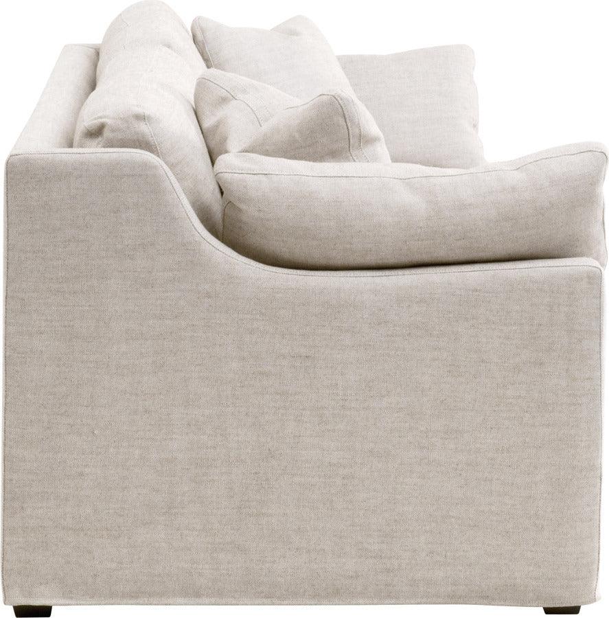 Essentials For Living Sofas & Couches - Lena 95" Slope Arm Slipcover Sofa Espresso