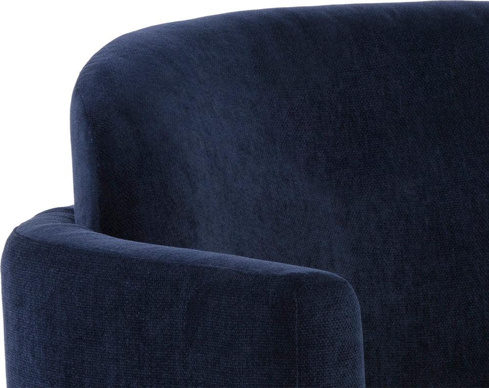 SUNPAN Accent Chairs - Richie Lounge Chair Antique Brass Danny Navy