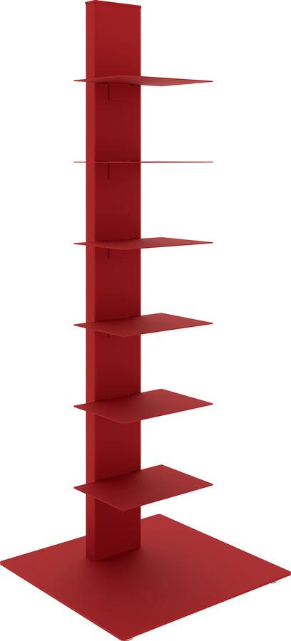 Euro Style Bookcases & Display Units - Sapiens 38" Bookcase/Shelf/Shelving Tower in Red